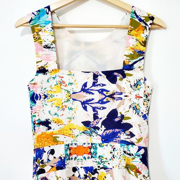 Rebecca Minkoff Abstract Flare Dress Sz 4 - Picture 2 of 8